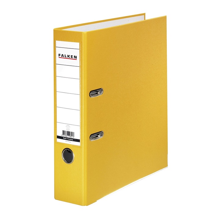 Biblioraft, Falken, PP exterior, carton interior, galben, A4, 318 x 285 mm