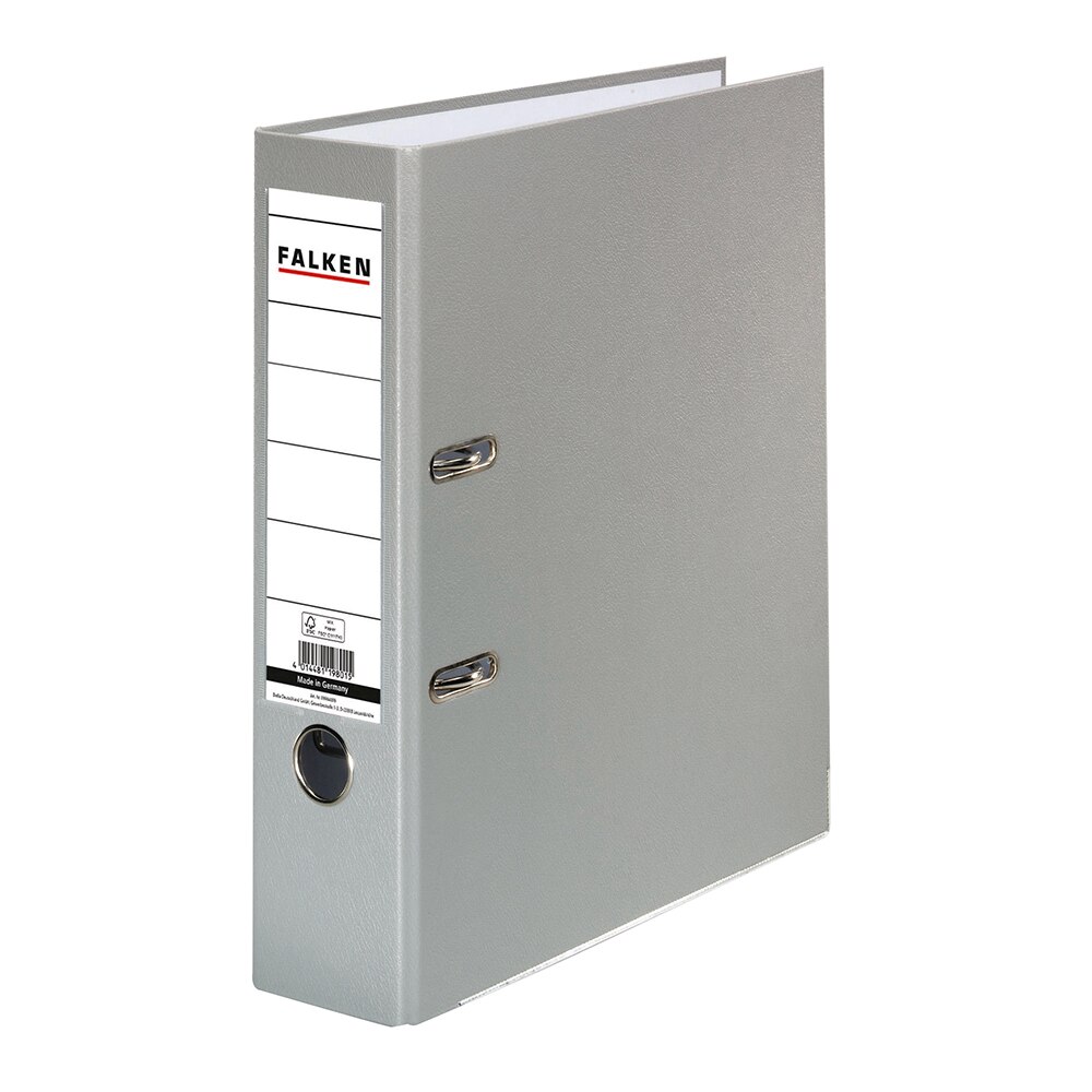 Biblioraft, Falken, PP exterior, carton interior, gri, A4, 318 x 285 mm