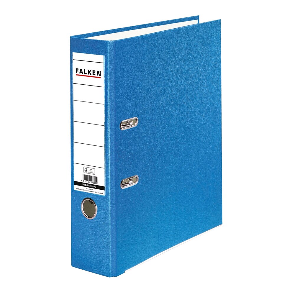 Biblioraft, Falken, PP exterior, carton interior, bleu, A4, 318 x 295 mm