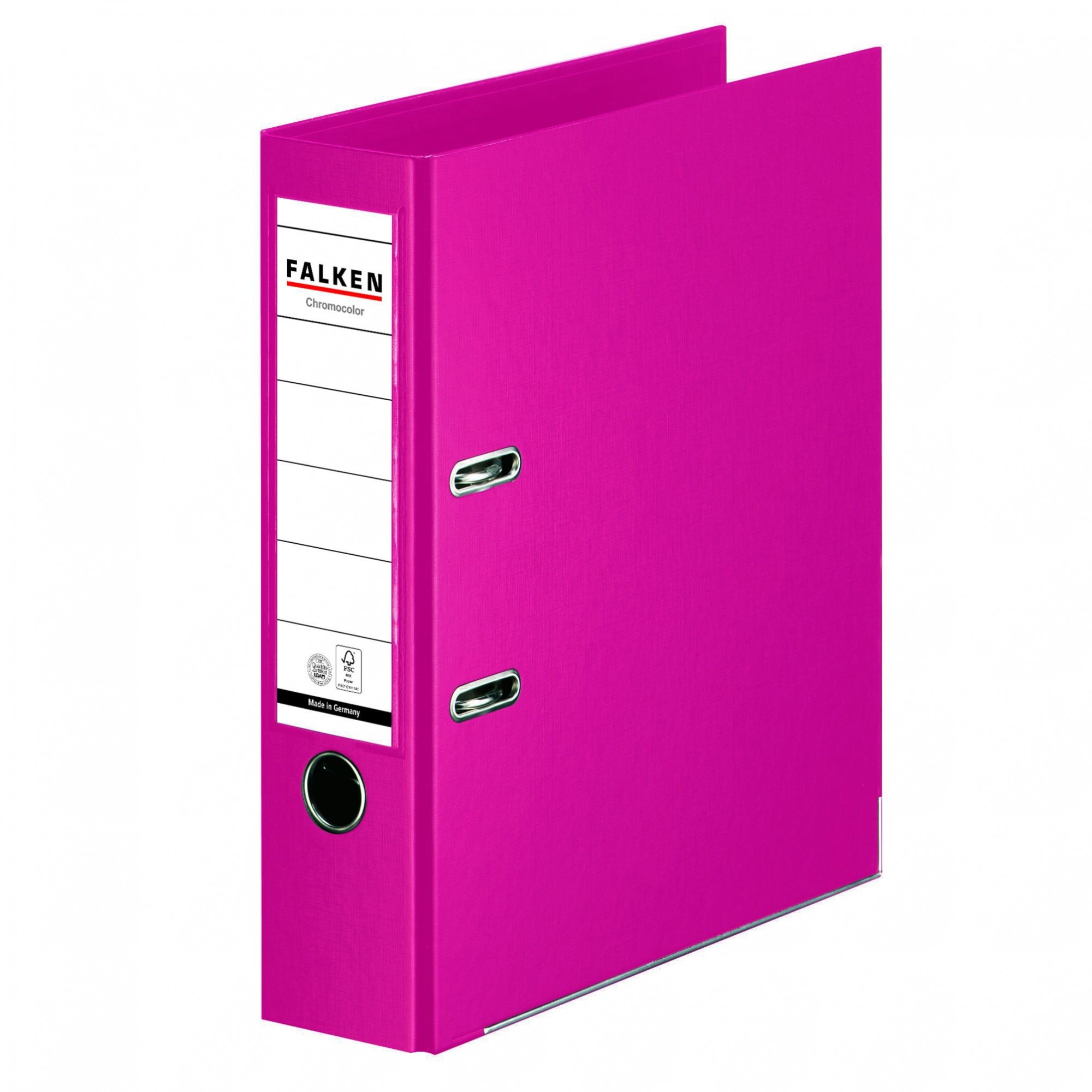 Biblioraft Falken Chromcolor, fucsia, A4, 80mm, PP exterior, PP interior