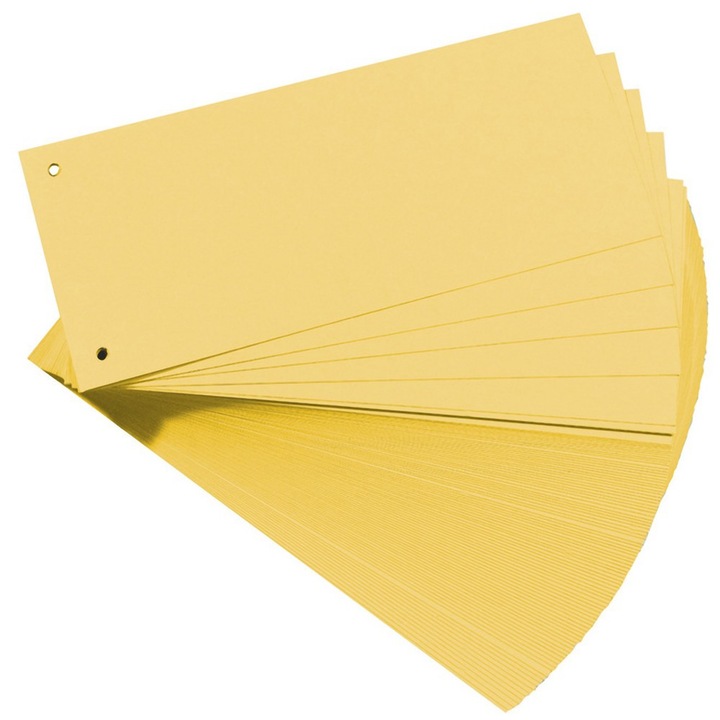 Еко сепаратори, жълти, Falken 105x240mm, картон, 160g/m2, 100бр/компл.