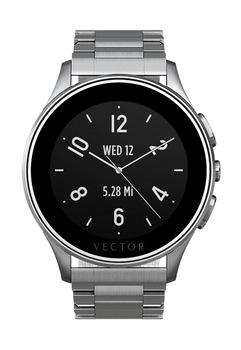 Ceas Smartwatch Vector Luna, Argintiu, Bratara metalica Ceas Smartwatch Vector Luna, Argintiu, Bratara metalica