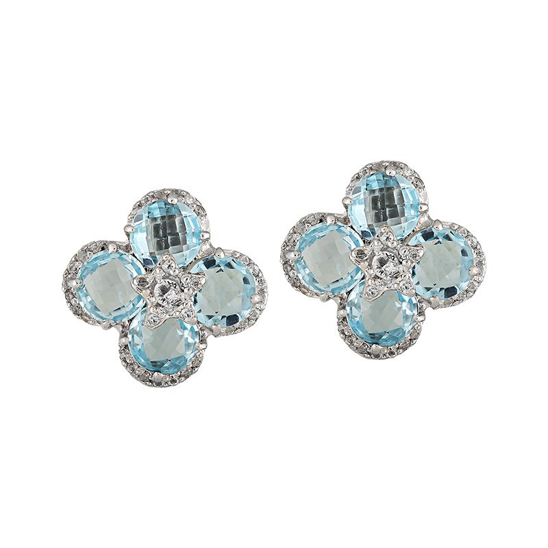 Cercei Fantazzia Argint 925 Topaz Albastru MNGEABT90
