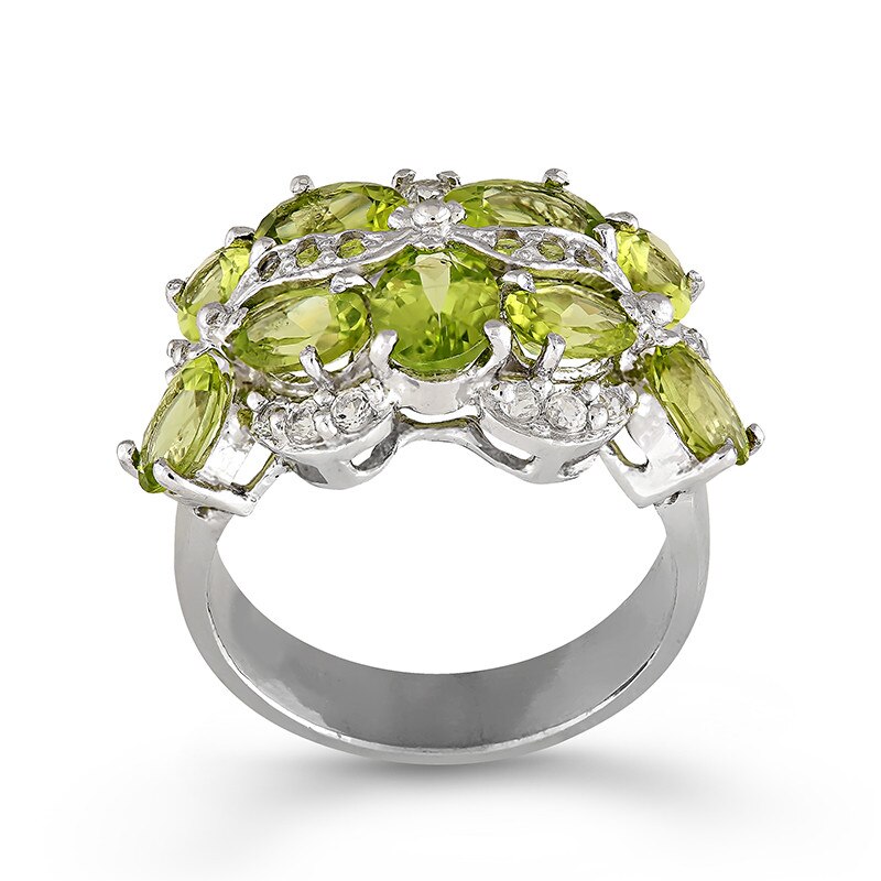Inel Fantazzia Argint 925 Peridot, 58 MNGRGP50