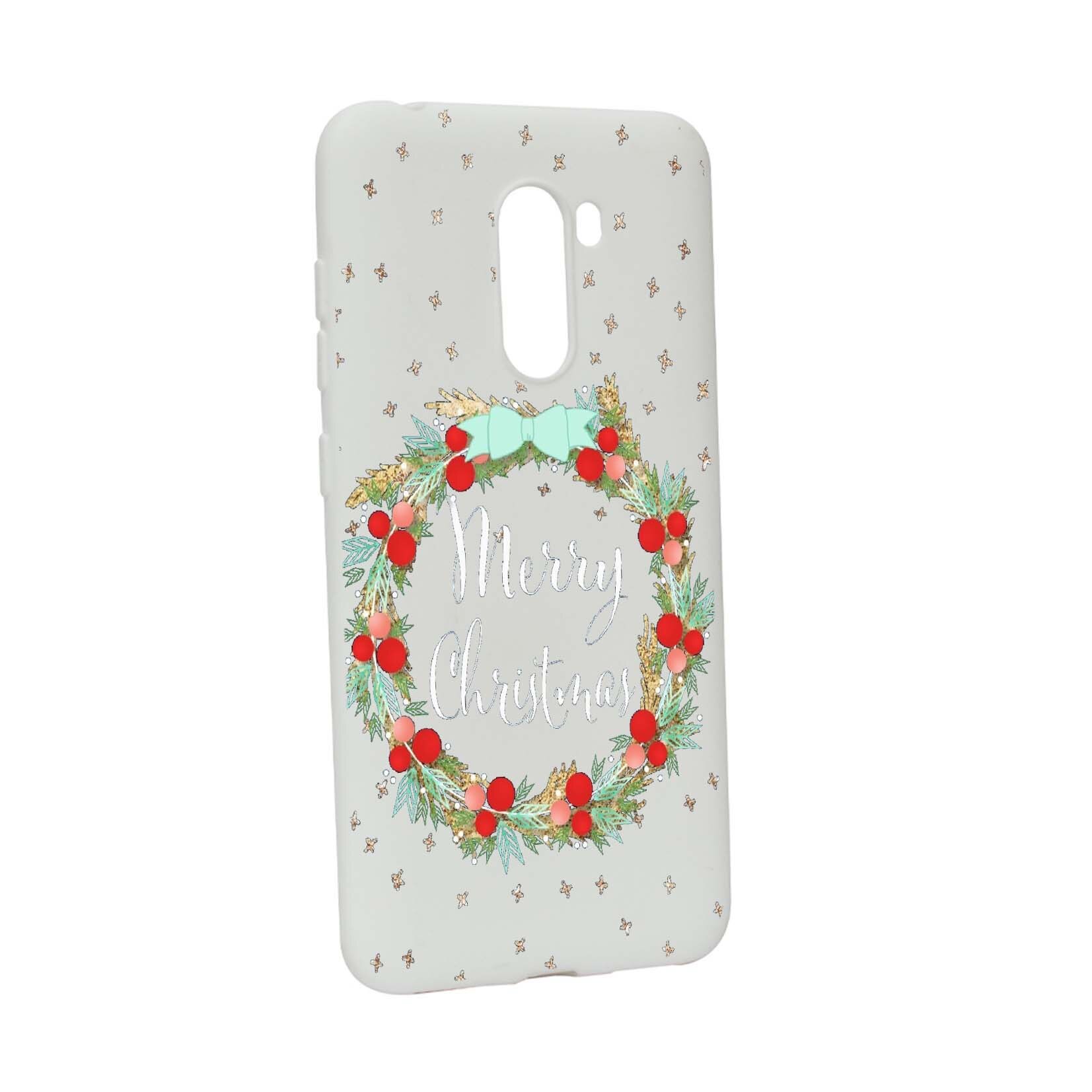 Husa de protectie Craciun, Christmas pentru Xiaomi PocoPhone F1, rezistenta la uzura, anti-alunecare, din silicon Premium, W312