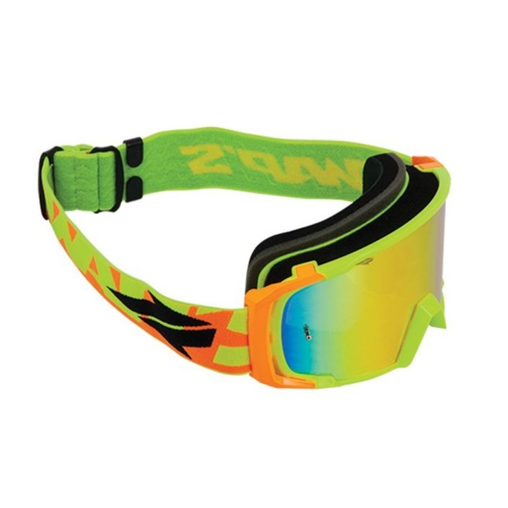 Ochelari casca offroad SIFAM - SWAP'S, galben / portocaliu, vizor iridium + clar
