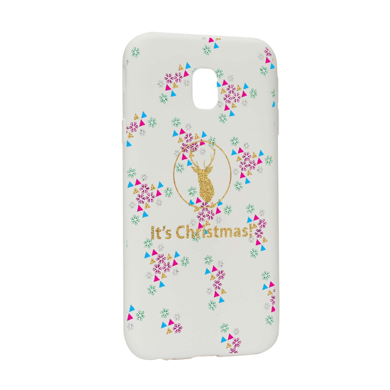 Husa de protectie Craciun, Christmas pentru Samsung Galaxy J7 2018, rezistenta la uzura, anti-alunecare, din silicon Premium, W313