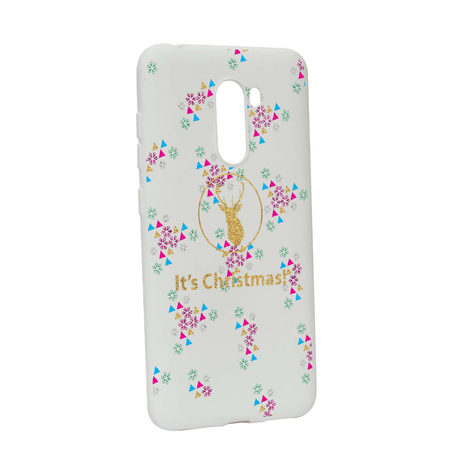 Husa de protectie Craciun, Christmas pentru Xiaomi PocoPhone F1, rezistenta la uzura, anti-alunecare, din silicon Premium, W313