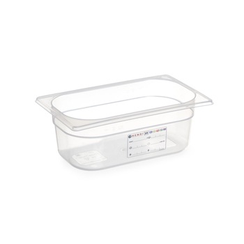 Tava gastronorm GN1/6, 176x162x(H)200 mm, 3.4 lt, cu marcaj HACCP, polipropilena, Hendi Tava gastronorm GN1/6, 176x162x(H)200 mm, 3.4 lt, cu marcaj HACCP, polipropilena, Hendi