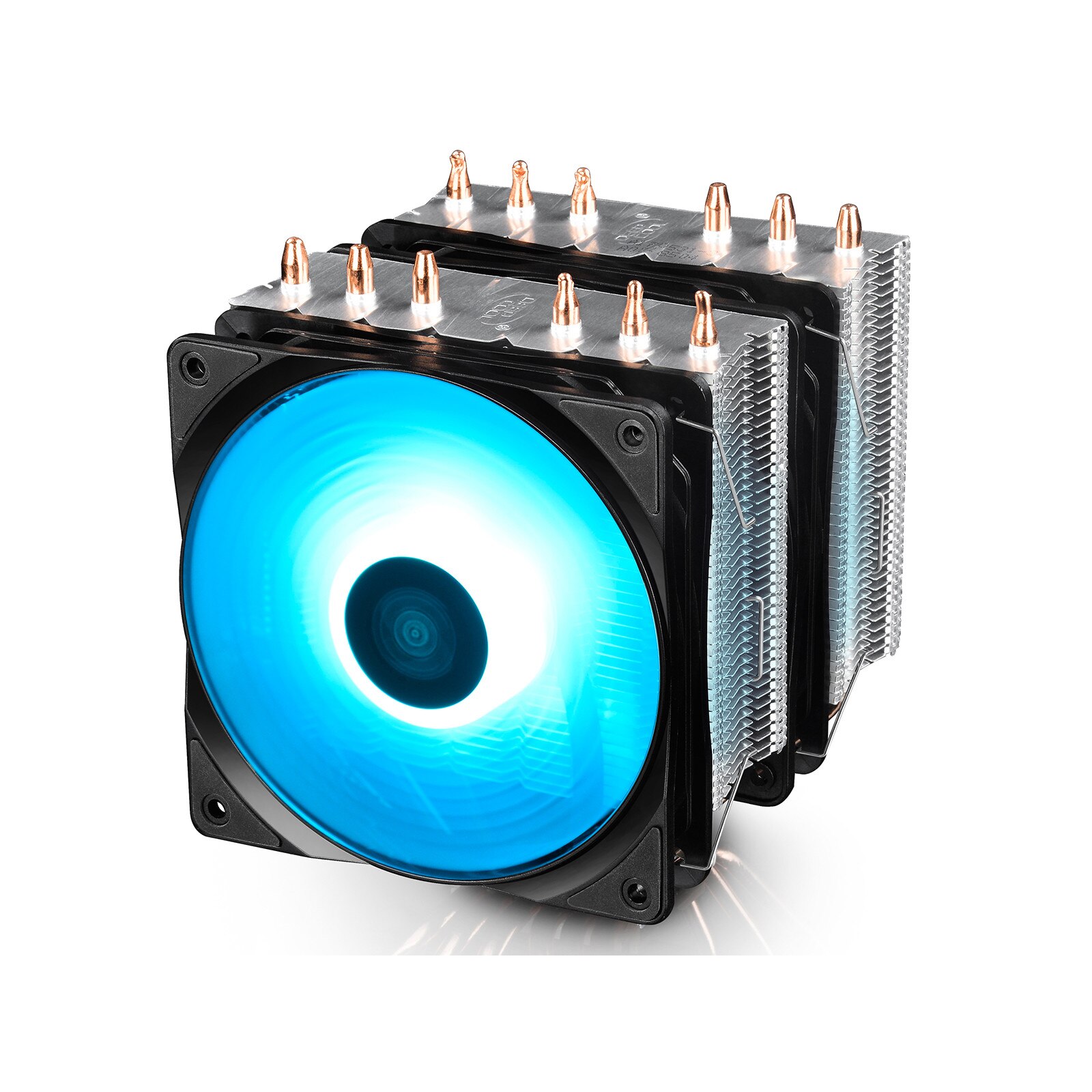 Cooler DeepCool Cpu universal, soc. LGA20xx/1366/115x/775 & FMx/AMx, Al+Cu, 6x heatpipe, 2x RGB SYNC fans 120x25mm, 200W 