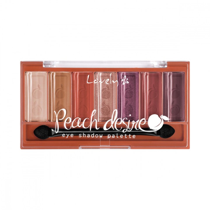 Paleta de farduri pentru pleoape Lovely Peach Desire, 6 g