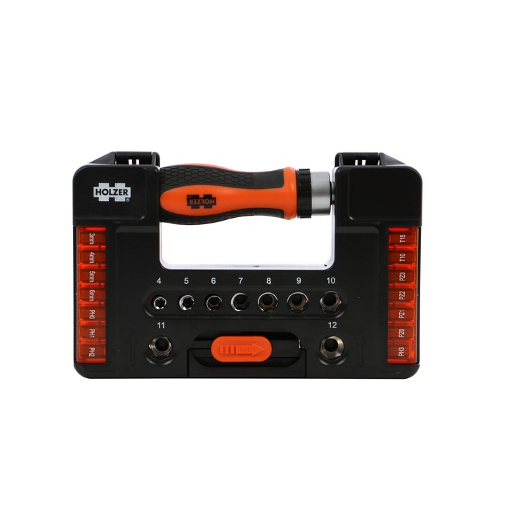 Комплект отвертка Holzer + 38 аксесоара