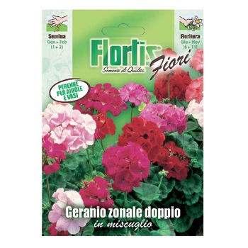 Seminte Mix de Geranium Zonale Doppio, plic 0,1 grame Seminte Mix de Geranium Zonale Doppio, plic 0,1 grame