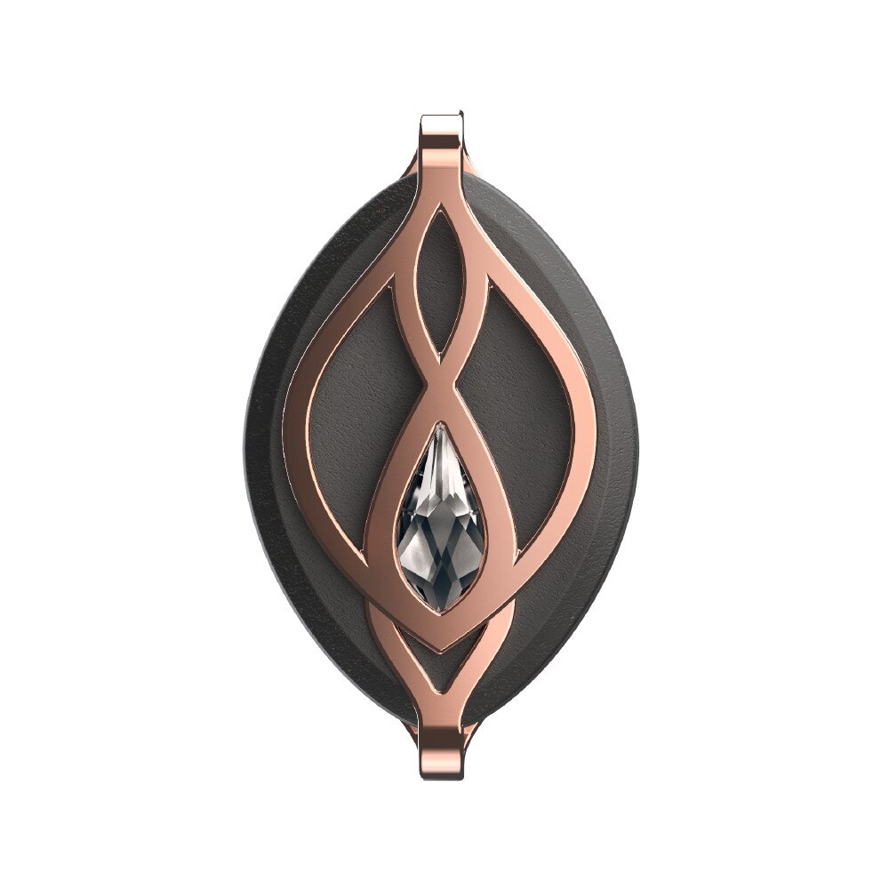 Bijuterie Smart Bellabeat Leaf Crystal cu cristale, tracker sanatate, Rose Gold