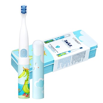 Periuta de dinti electrica VITAMMY Smile, pentru copii 3 +, cutie travel, Animatie Crocodil Periuta de dinti electrica VITAMMY Smile, pentru copii 3 +, cutie travel, Animatie Crocodil