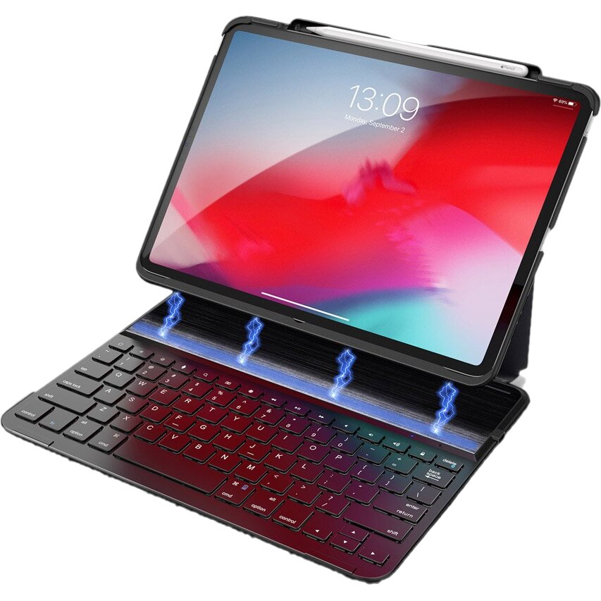 Husa cu tastatura magnetica iPad 9.7 2016 / Air 2 wireless Bluetooth DUX DUCIS Black