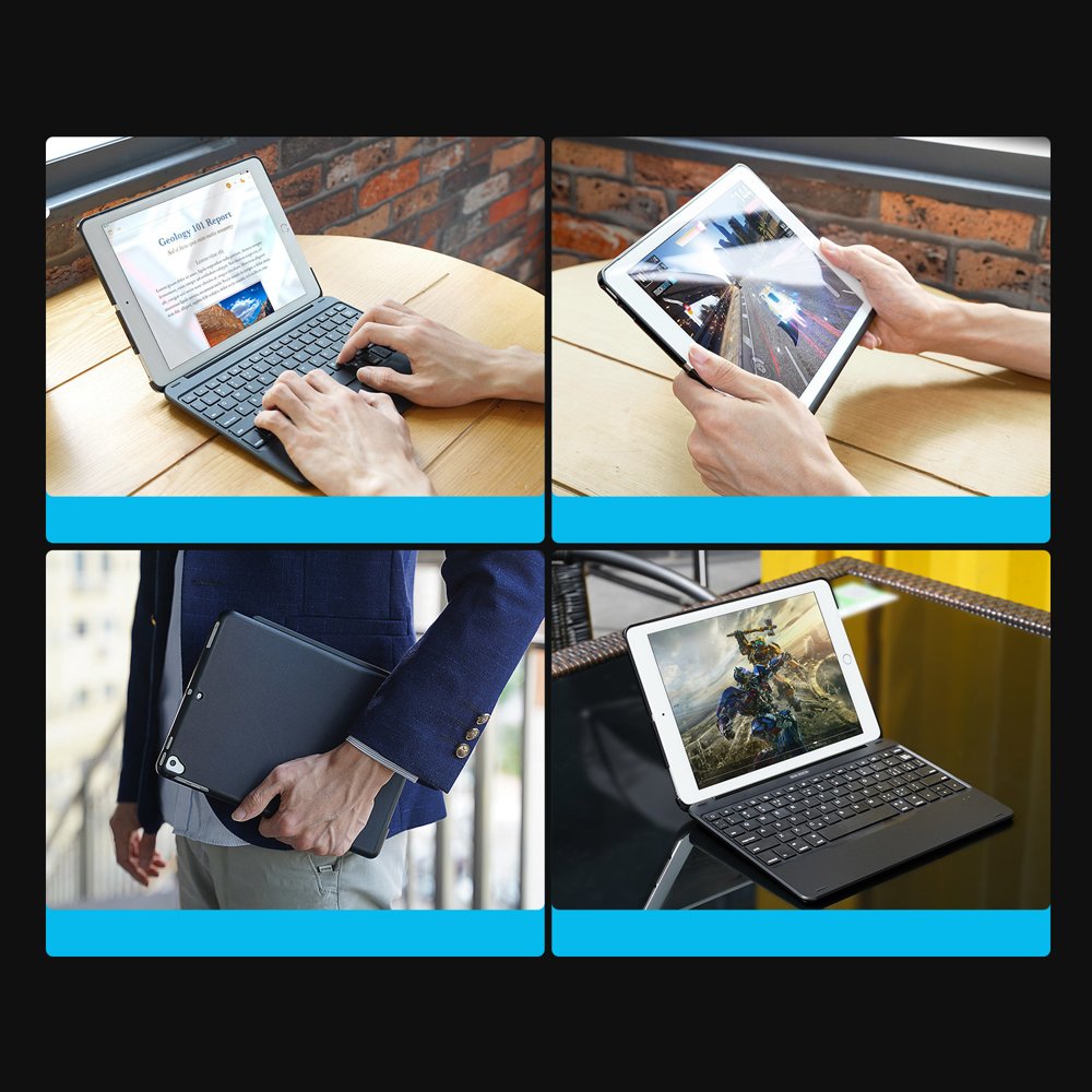 Husa cu tastatura magnetica iPad 9.7 2016 / Air 2 wireless Bluetooth DUX DUCIS Black