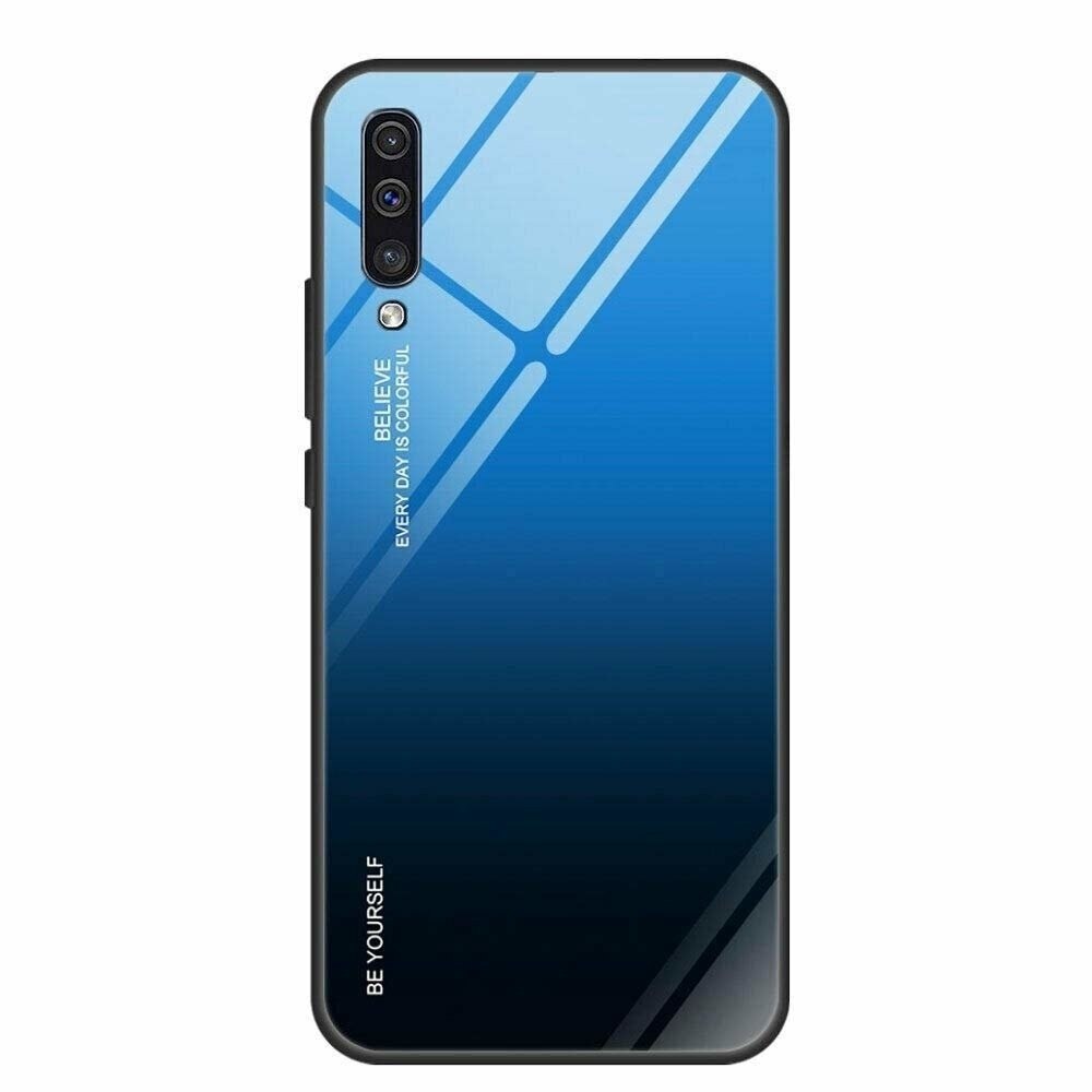 Husa Xiaomi Redmi 8A Glass Gradient Black / Blue