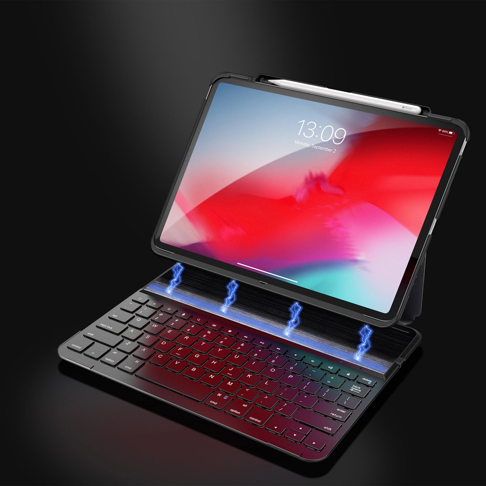 Husa cu tastatura magnetica iPad Pro 11 2018 wireless Bluetooth DUX DUCIS Black