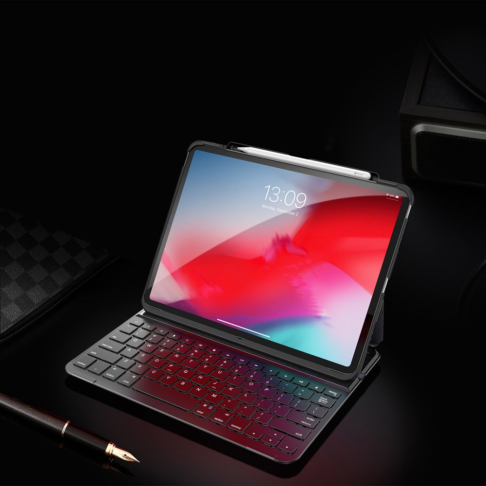 Husa cu tastatura magnetica iPad Pro 11 2018 wireless Bluetooth DUX DUCIS Black