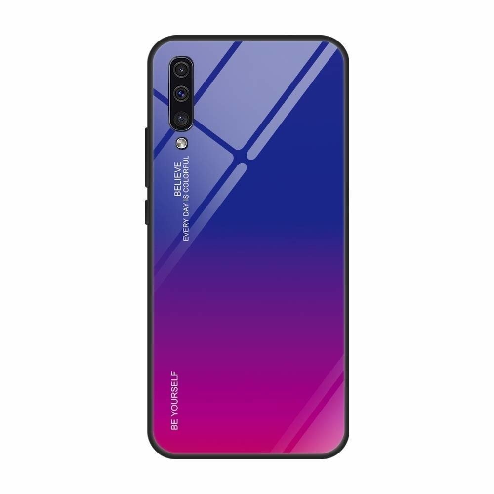 Husa Xiaomi Redmi 8A Glass Gradient Blue / Pink