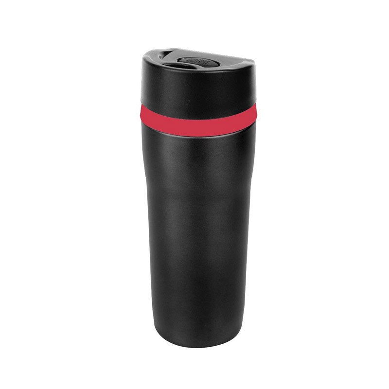 Termos inox Zilan, 0.38 l, 7 x 7 x 19 cm, forma ergonomica, negru