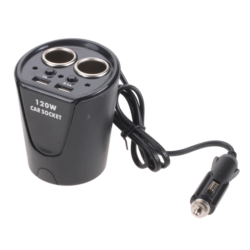 Priza auto Olesson 1513, 2 x USB, 120 W, Negru
