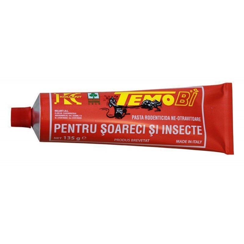 Pasta rodenticida netoxica pentru soareci si insecte Temo BI Kolant 135g