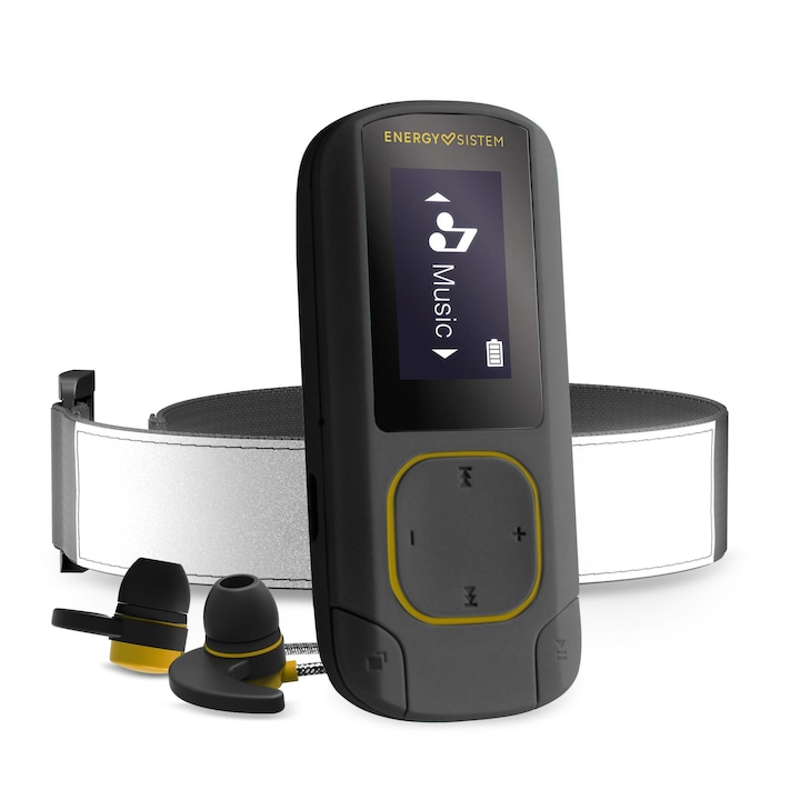 Energy Sistem MP3 Clip BT sport MP3 lejátszó, 16Gb, borostyán