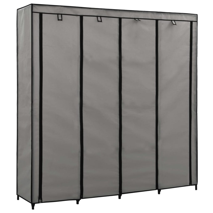 Sifonier cu 4 compartimente, vidaXL, Gri, 175 x 45 x 170 cm