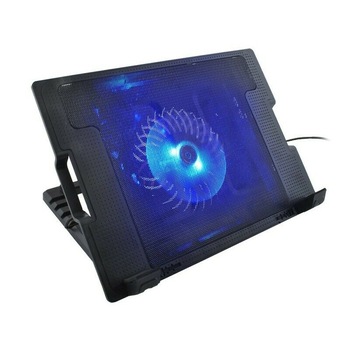 Cooler Laptop Cu Ventilator Iluminat, 17 Inch, 2 Port USB, Inaltime Ajustabila, Negru Cooler Laptop Cu Ventilator Iluminat, 17 Inch, 2 Port USB, Inaltime Ajustabila, Negru