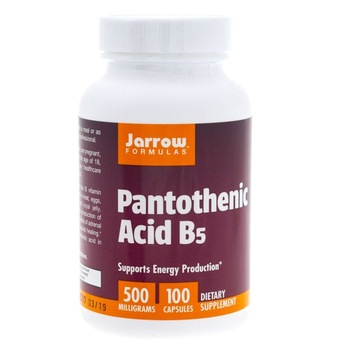 Supliment alimentar Jarrow Formulas Acid pantotenic B5 (Acid pantotenic) - 100 capsule Supliment alimentar Jarrow Formulas Acid pantotenic B5 (Acid pantotenic) - 100 capsule