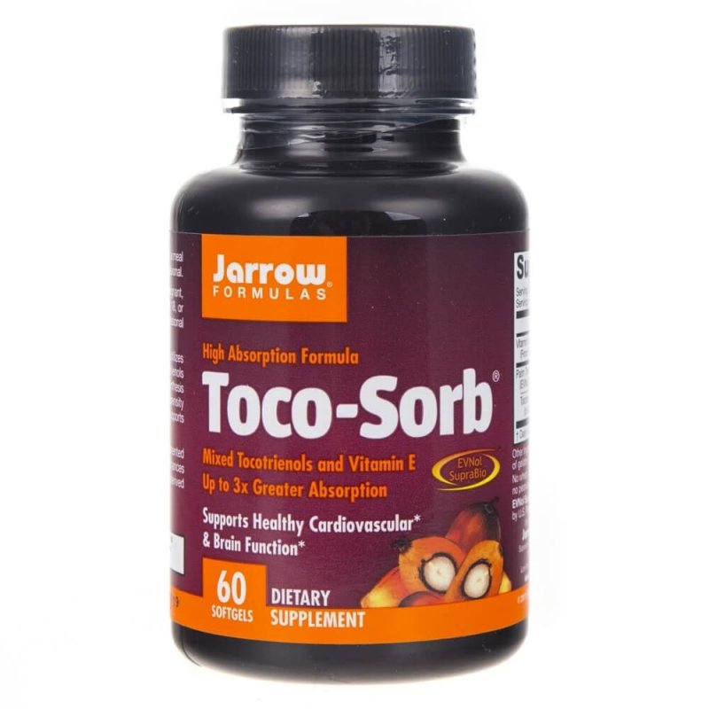 Хранителна добавка Jarrow Formulas Toco-Sorb (натурален витамин Е) - 60 ...