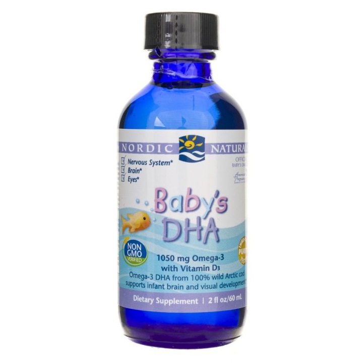 Supliment alimentar Nordic Naturals DHA Baby cu vitamina D3 - 60 ml