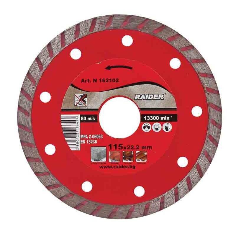 Disc diamantat Turbo 180x22.2mm RD-DD07, Raider 162108
