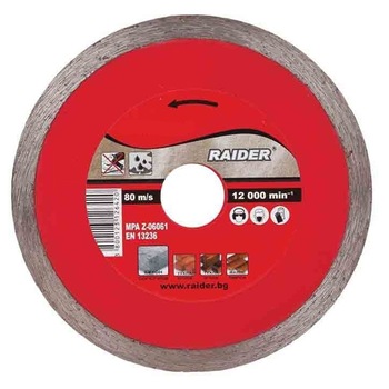 Disc diamantat continuu WET 180x22.2mm RD-DD11, Raider 162109 Disc diamantat continuu WET 180x22.2mm RD-DD11, Raider 162109