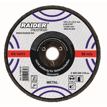 Disc pentru taiat metal 230х3.2х22.2mm, Raider 160104 Disc pentru taiat metal 230х3.2х22.2mm, Raider 160104