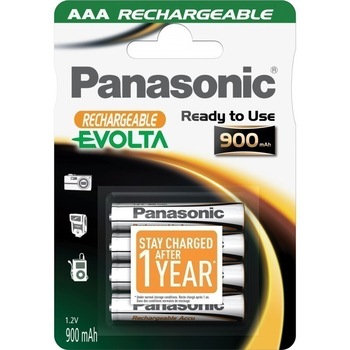 Acumulatori Panasonic Evolta R3 AAA 1.2V 900mAh, set 4 bucati, gata incarcati Acumulatori Panasonic Evolta R3 AAA 1.2V 900mAh, set 4 bucati, gata incarcati