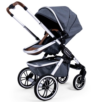 Carucior Teutonia, Trio Melange, gri inchis Carucior Teutonia, Trio Melange, gri inchis