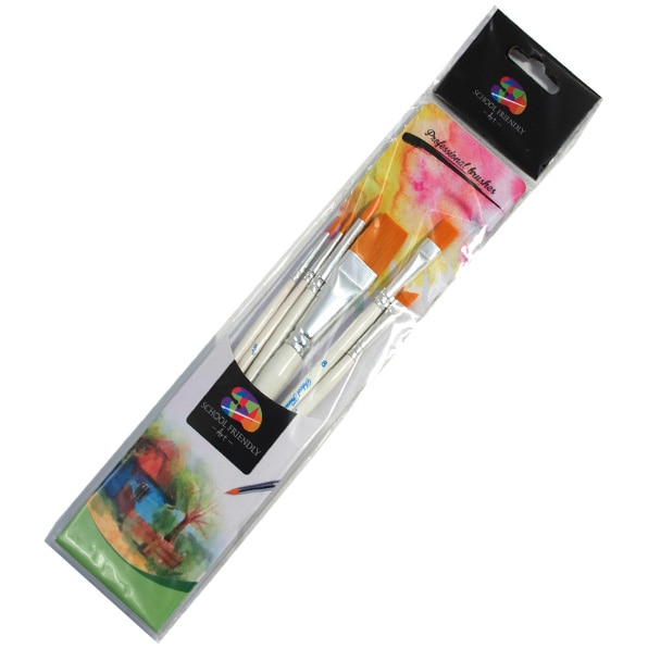 Pensule SF Art profesionale, 6 bucati /set, nr. 0,5,8,5/0,3/4,1/4