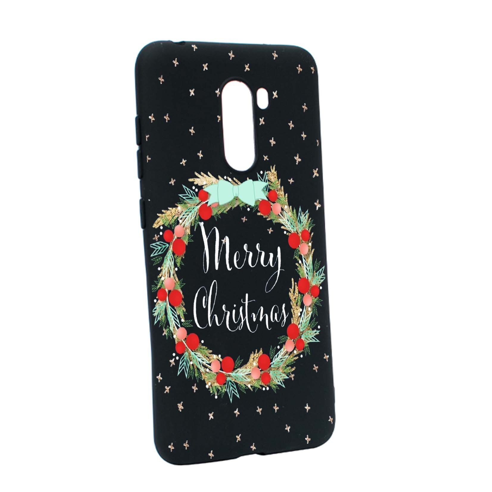 Husa de protectie Craciun, Christmas pentru Xiaomi PocoPhone F1, rezistenta la uzura, anti-alunecare, din silicon Premium, B312