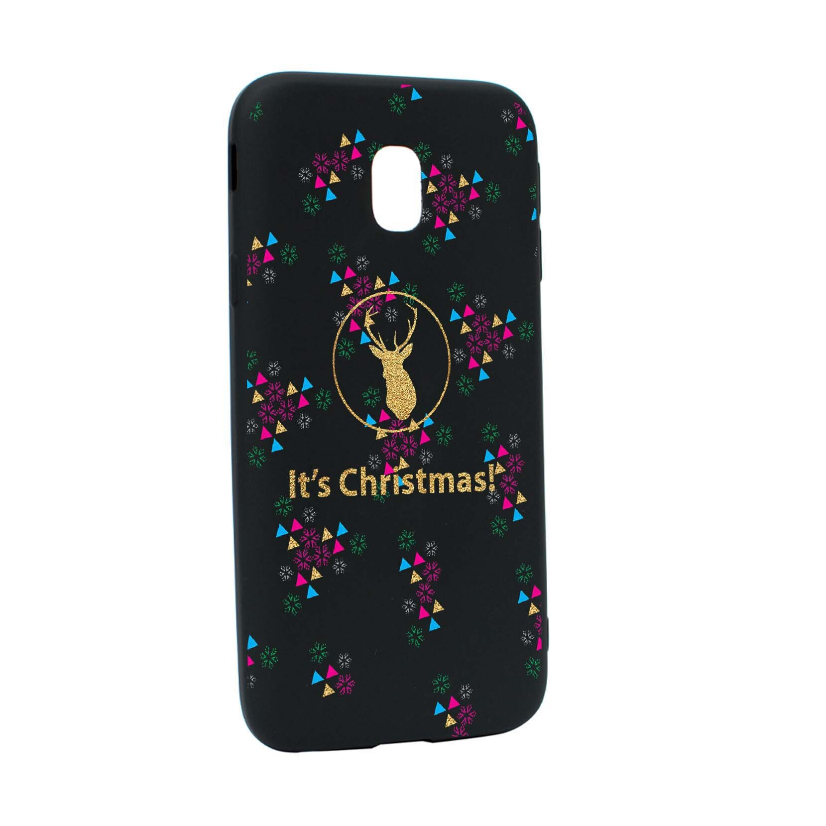 Husa de protectie Craciun, Christmas pentru Samsung Galaxy J3 2018, rezistenta la uzura, anti-alunecare, din silicon Premium, B313