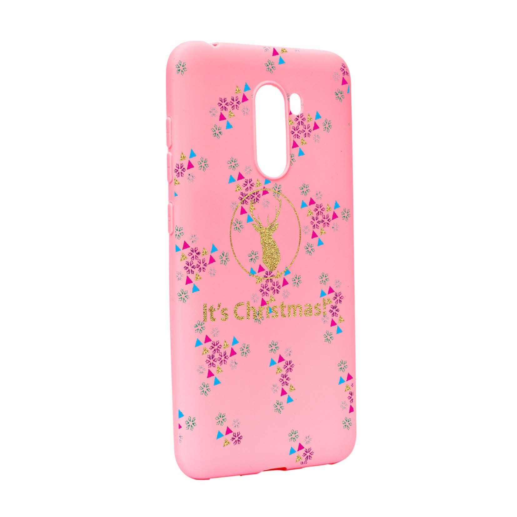 Husa de protectie Craciun, Christmas pentru Xiaomi PocoPhone F1, rezistenta la uzura, anti-alunecare, din silicon Premium, P313