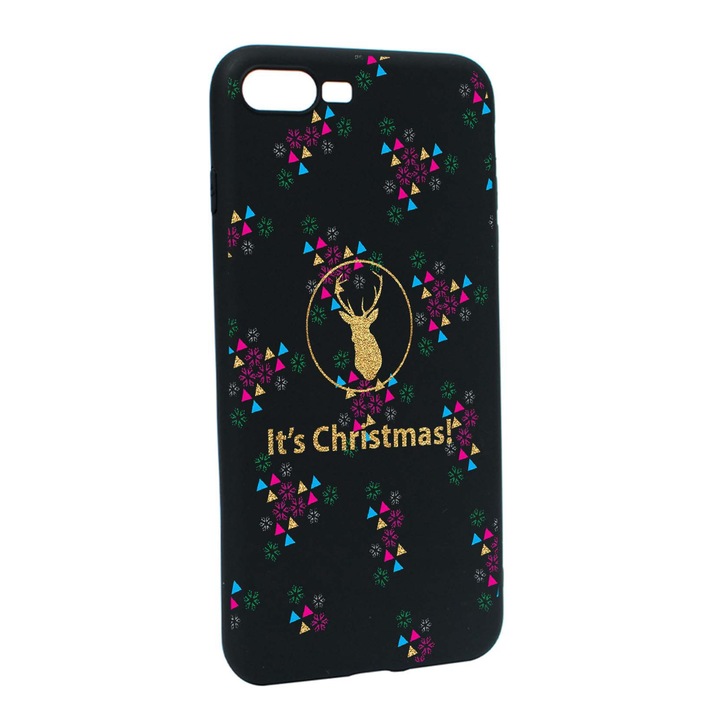 Husa de protectie Craciun, Christmas pentru Apple iPhone 7 Plus / 8 Plus, rezistenta la uzura, anti-alunecare, din silicon Premium, B313