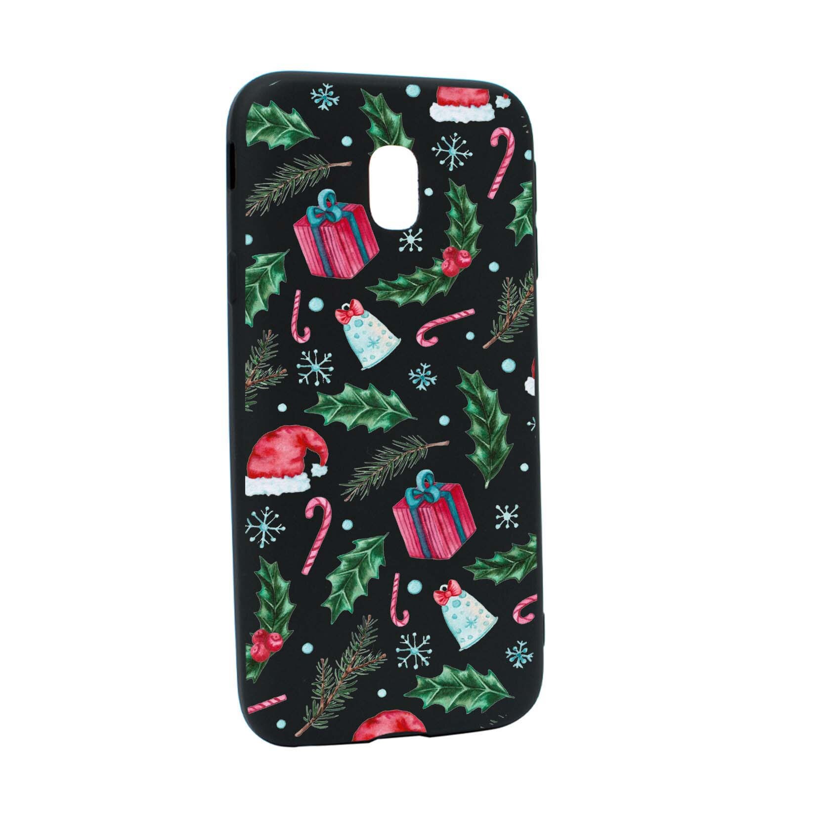 Husa de protectie Craciun, Christmas pentru Samsung Galaxy J7 2018, rezistenta la uzura, anti-alunecare, din silicon Premium, B314