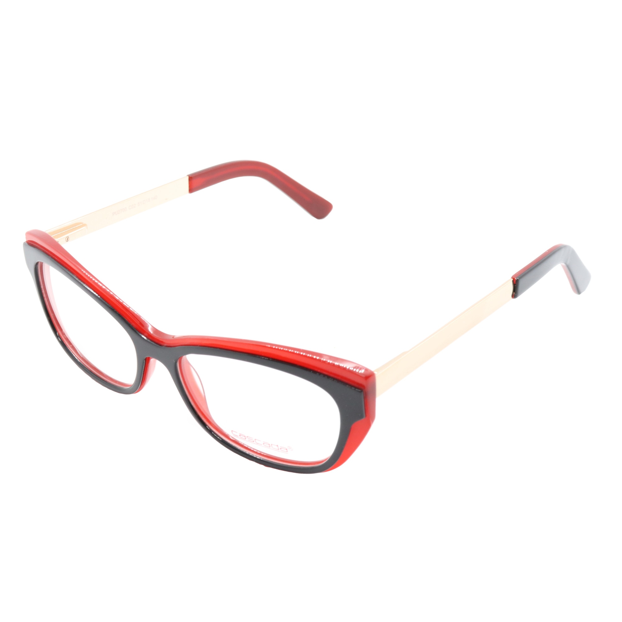 Rame ochelari de vedere, Cascada, Dama, PU2700, 51mm, Rosu/Auriu