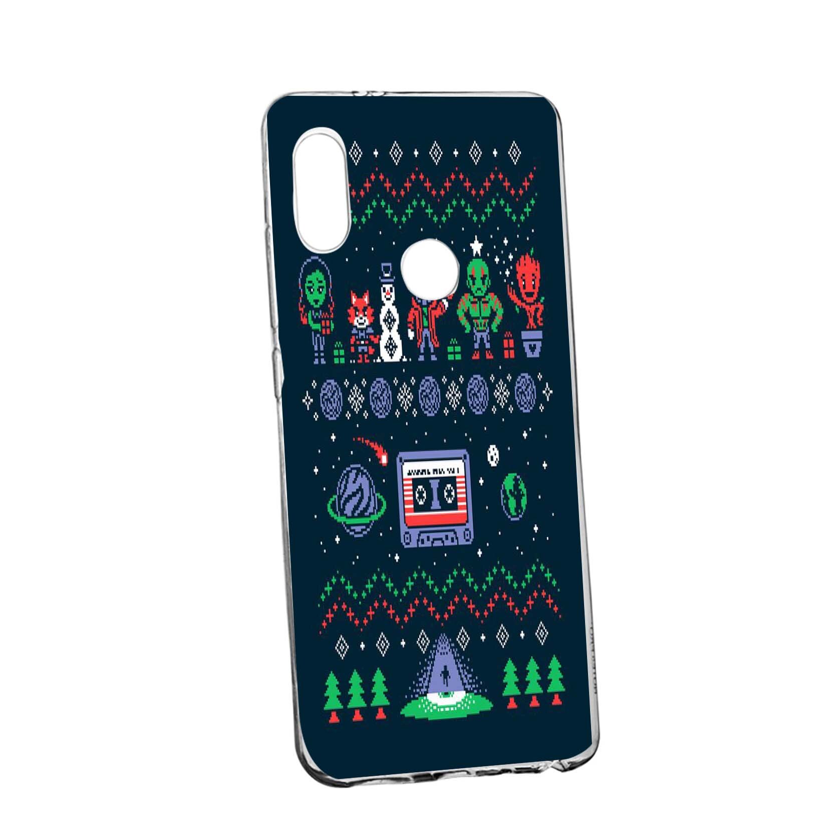 Husa de protectie Craciun, Christmas, robot pentru Xiaomi Redmi 7, rezistenta la uzura, anti-alunecare, din silicon Premium, 327