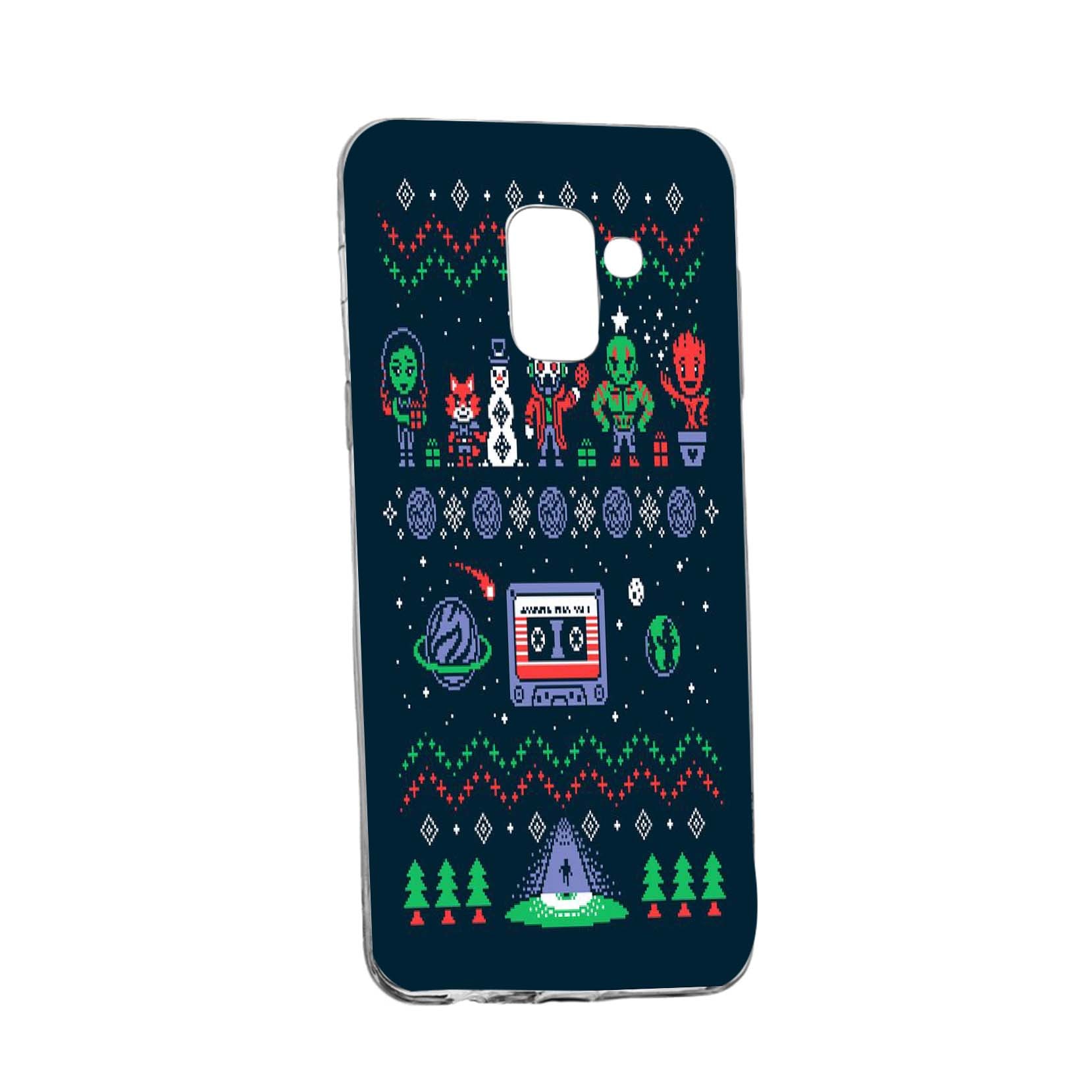 Husa de protectie Craciun, Christmas, robot pentru Samsung Galaxy Galaxy A6 Plus / J8 2018, rezistenta la uzura, anti-alunecare, din silicon Premium, 327