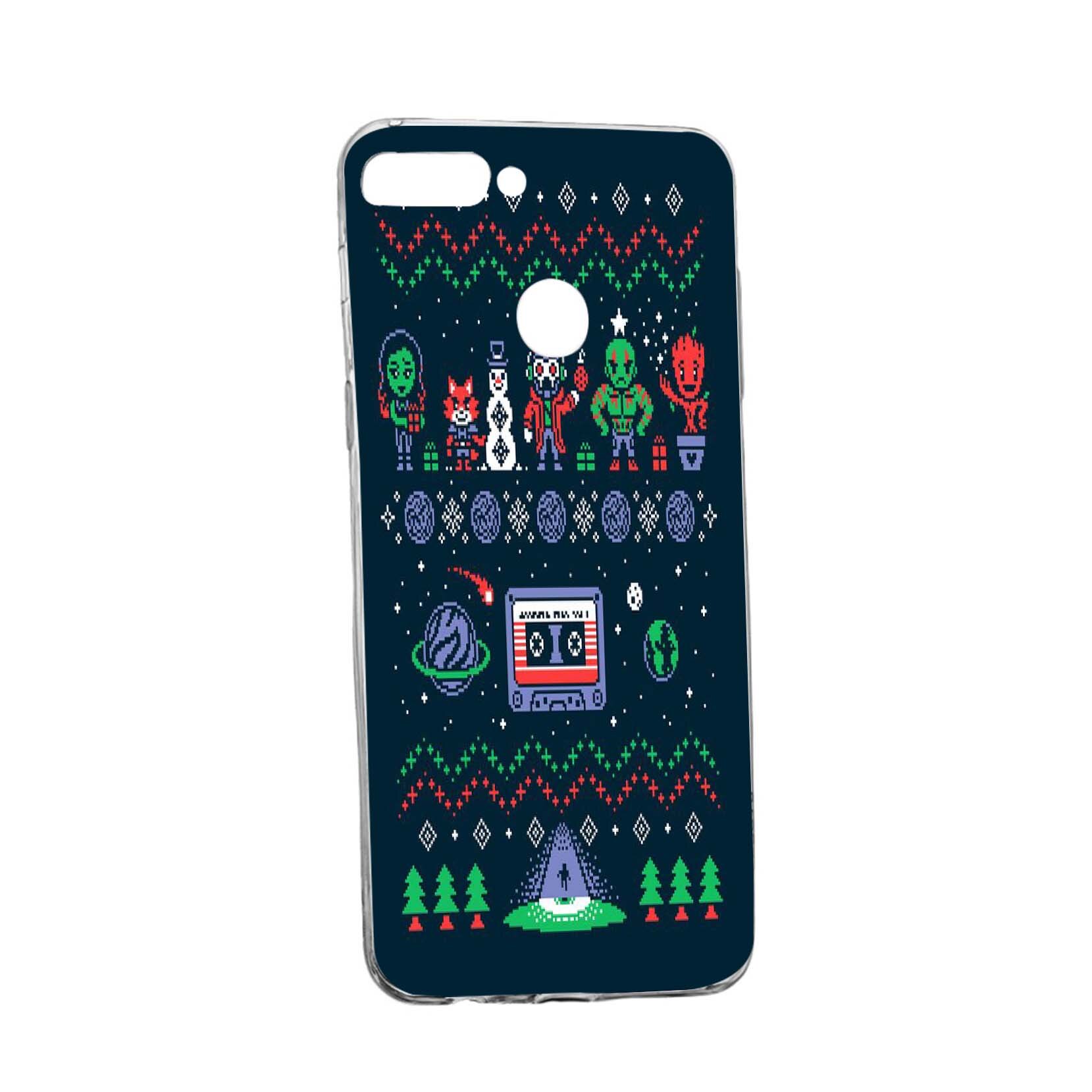 Husa de protectie Craciun, Christmas, robot pentru Xiaomi Redmi Note 7, rezistenta la uzura, anti-alunecare, din silicon Premium, 327