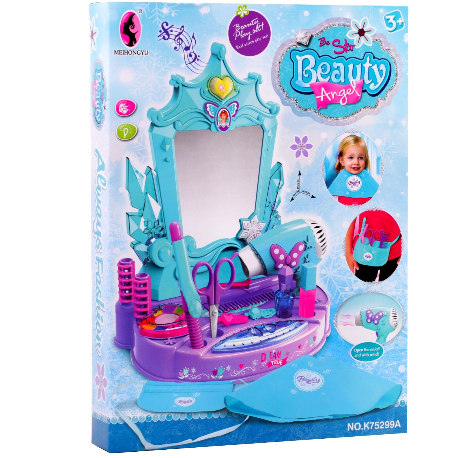 Set interactiv de rol, cu accesorii pentru machiaj si coafura, sunete si lumini, include multiple accesorii